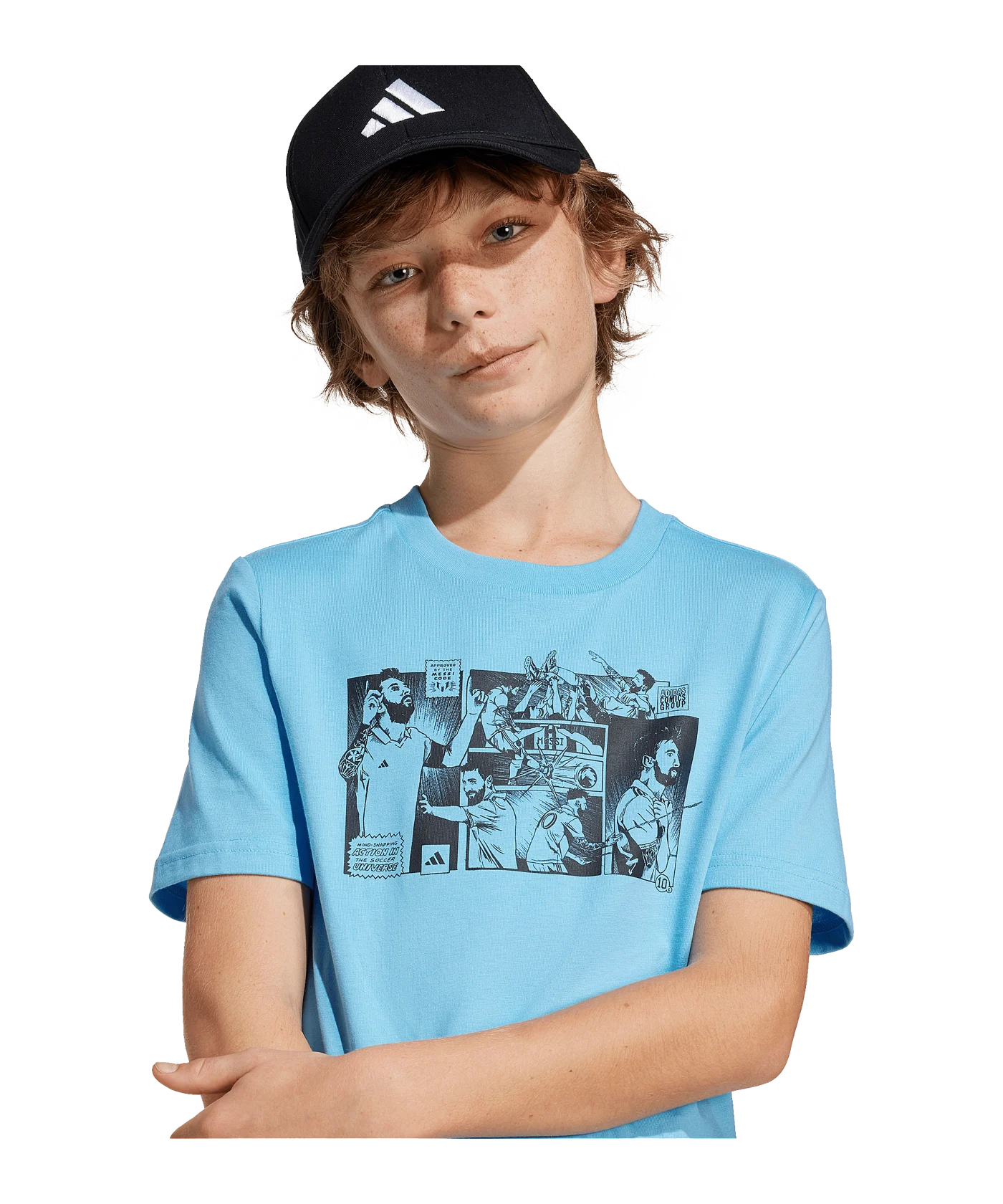 adidas Messi T-Shirt Kids Blau