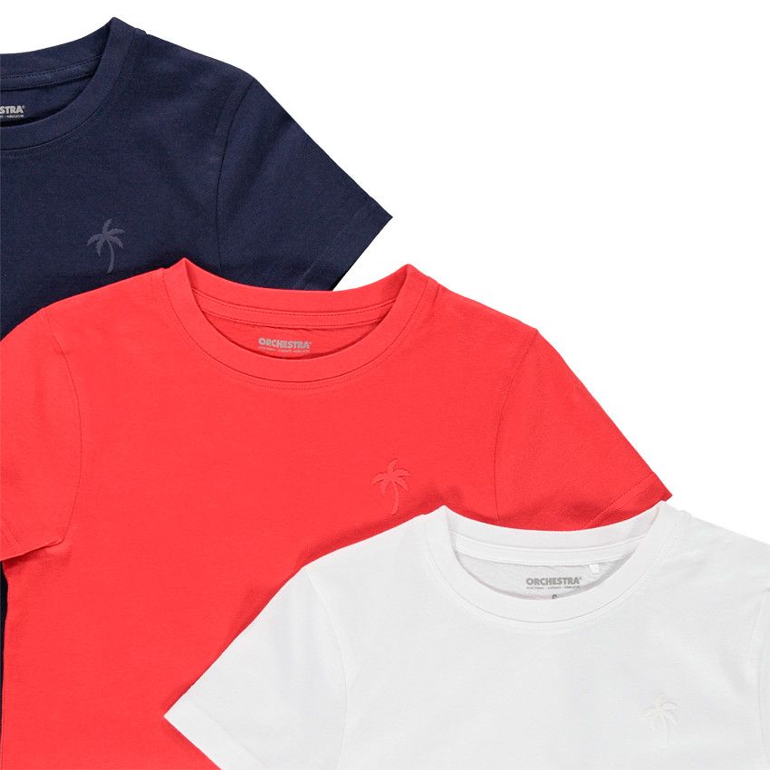 Lot de 3 t-shirts unis en coton bio - Blanc