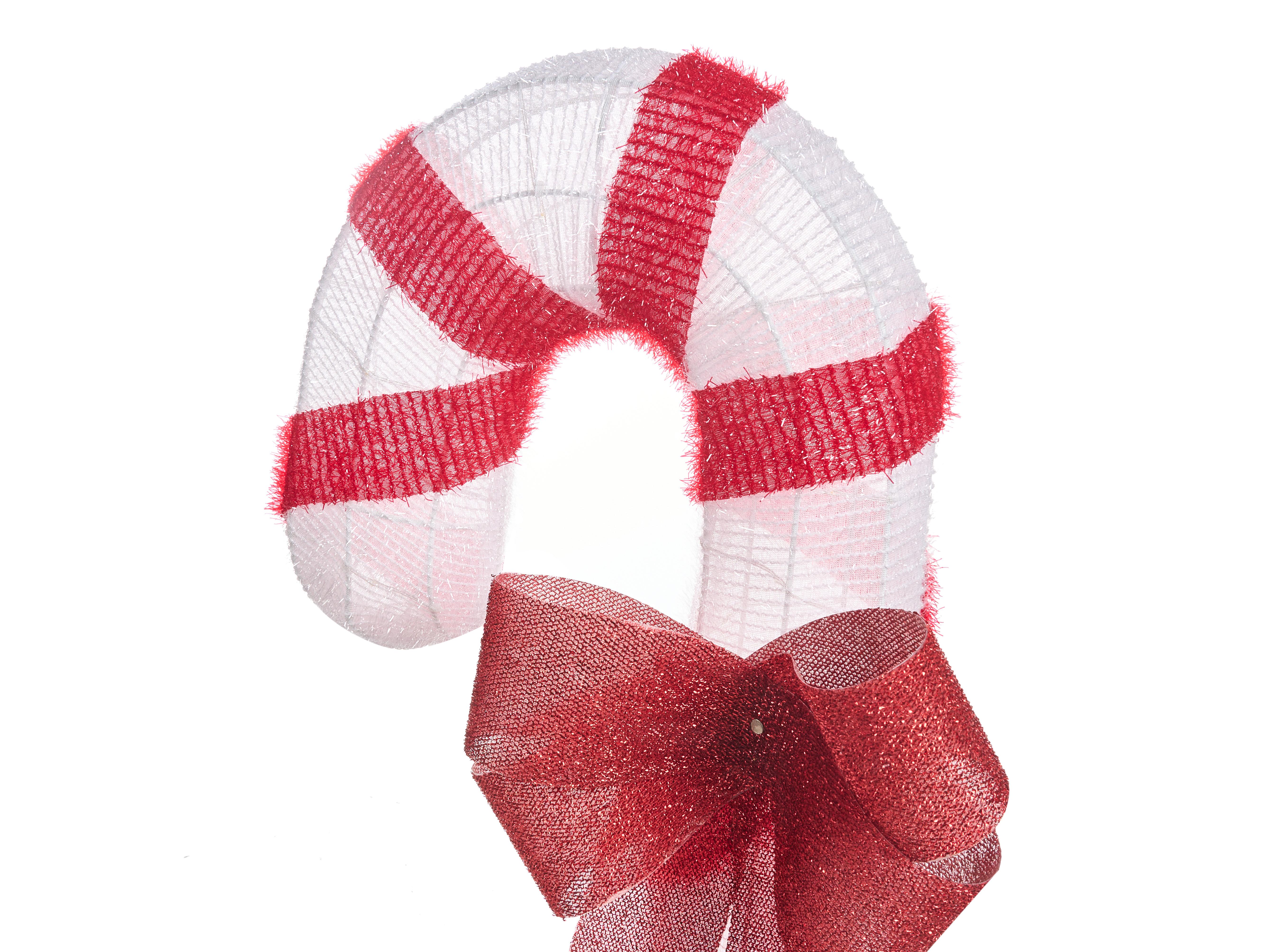 Buitendecoratie LED ALARNI Zuurstok 150 cm Rood