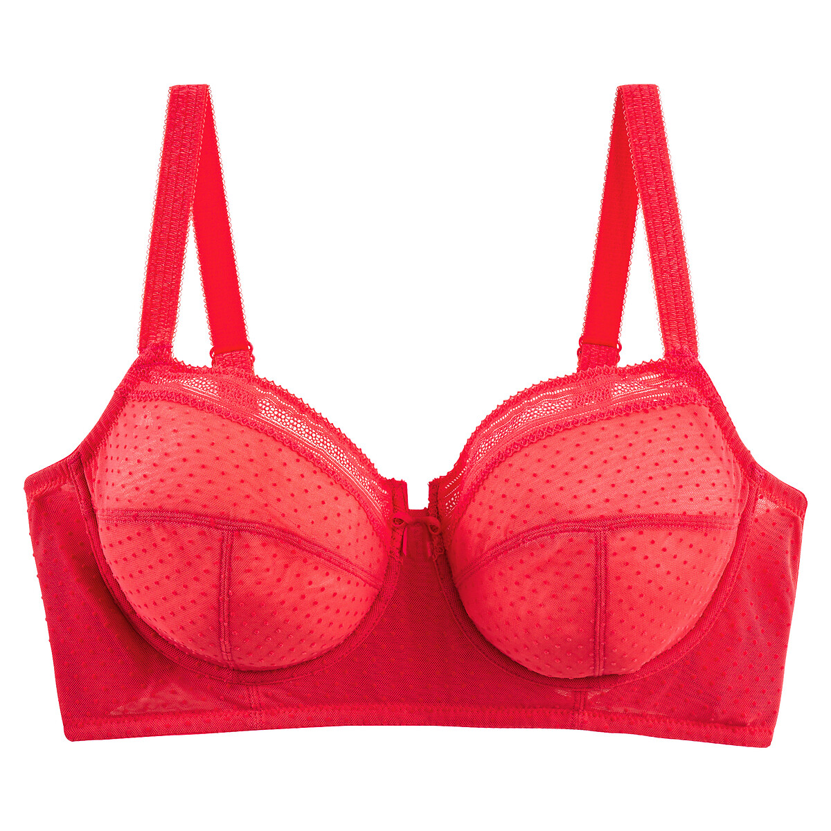 LA REDOUTE COLLECTIONS PLUS<br>Sutiã bustiê em tule de bolinhas, Aerobie