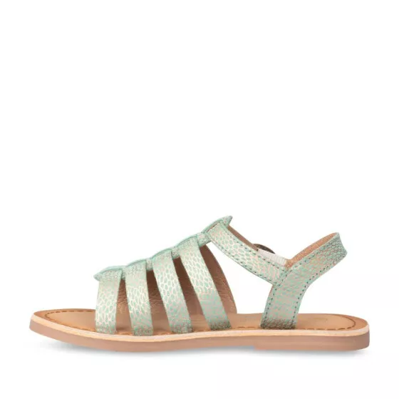 Sandales VERT NINI & GIRLS CUIR