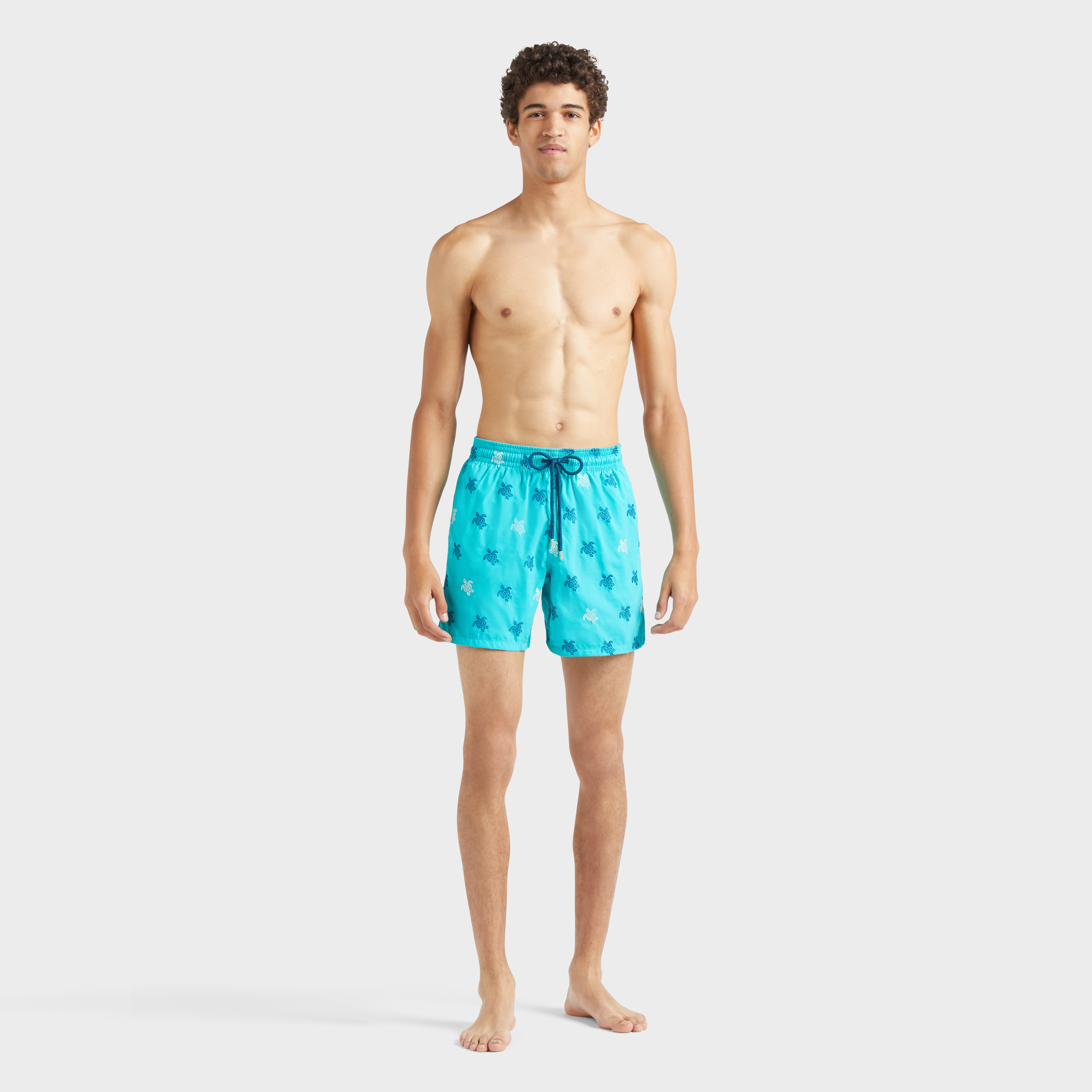 Maillot de Bain Homme Brodé Micro Ronde des Tortues Diagonale - Edition Limitée