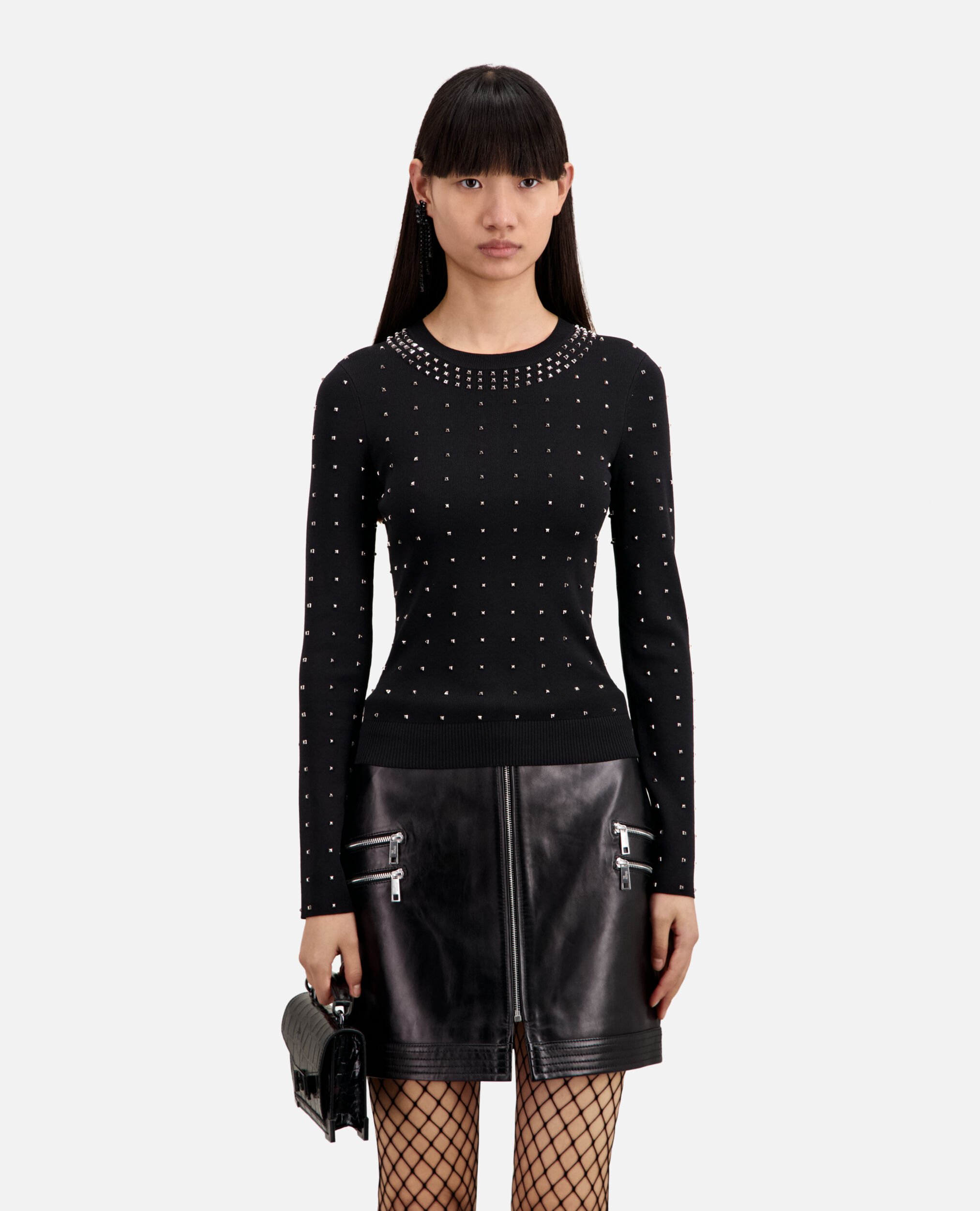 Black sweater with spikes