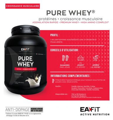 EAFIT Pure Whey Caramel 750gr