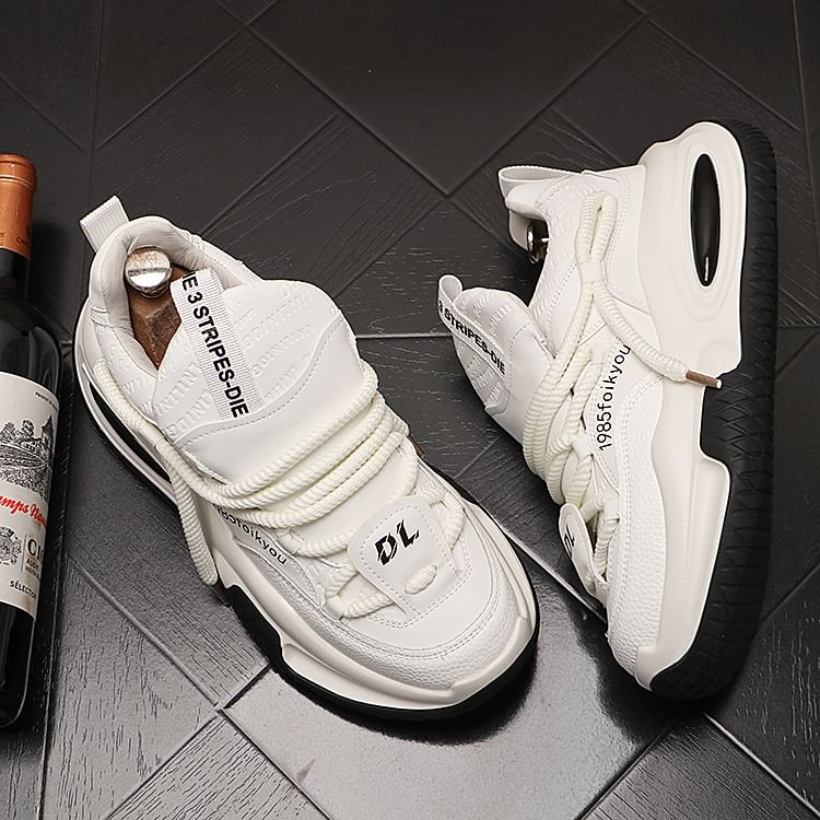 Mr Ozera - Platform veterschoenen met letters