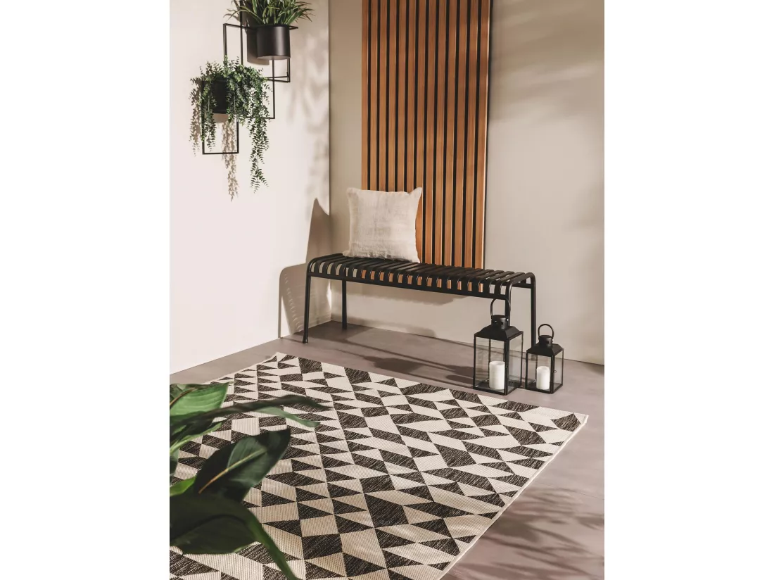 Tapis d'extérieur & intérieur Cleo Noir 160x230 cm