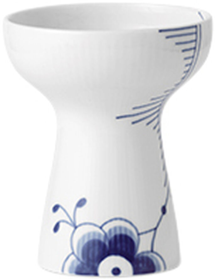 Royal Copenhagen Blå Mega Riflet 15 cm Vase Hvid