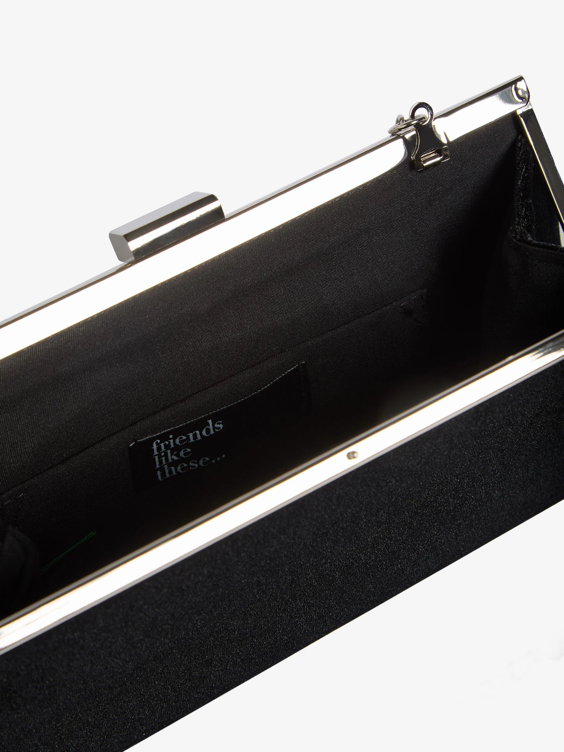 Zwart fluweel - Friends Like These Occasion Clutch Bag