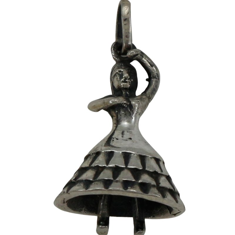 Pendentif danseuse de flamenco - Argent massif 925/1000