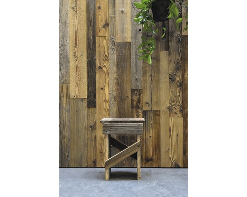 Buildify gerecycled houtbord, zongebleekt sparren-/den-/sparrenhout, 20x120-160 mm, lengte: 1000 mm