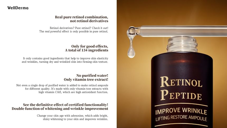 WellDerma - Retinol Peptide Lifting Restore Ampul