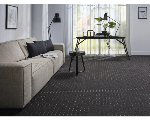 Lussenpooltapijt Korfu antraciet 400 cm breed (per meter verkocht)
