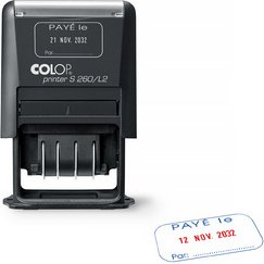Tampon de date Printer S260/L2 'PAYÉ le', noir
