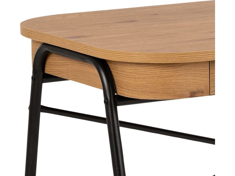 AC Design Tisch Blueton, Schwarz matt / Wildeiche matt Büroschreibtisch mit modernem Charme