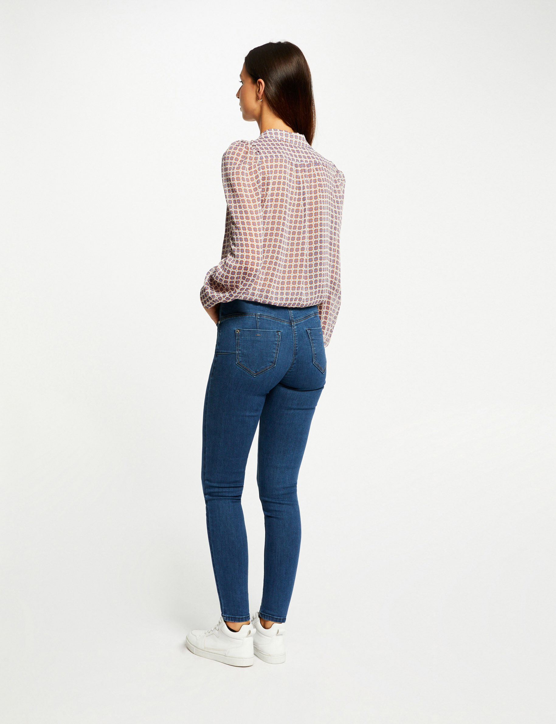 Chemise manches longues imprimé multico femme - multico