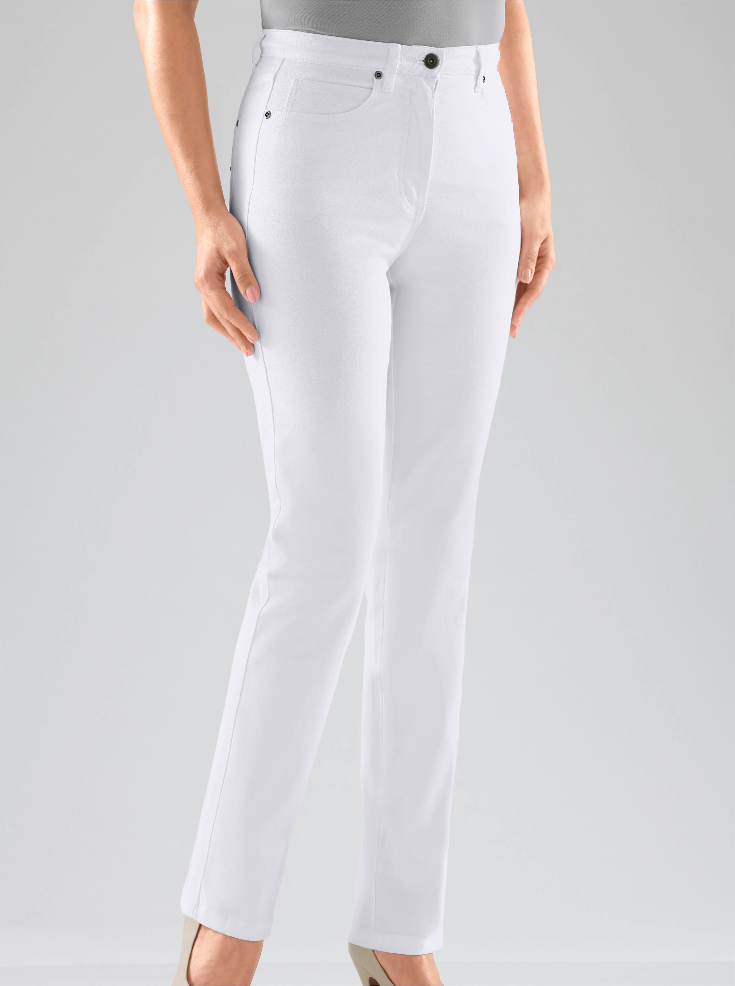 5-Pocket-Jeans in weiß