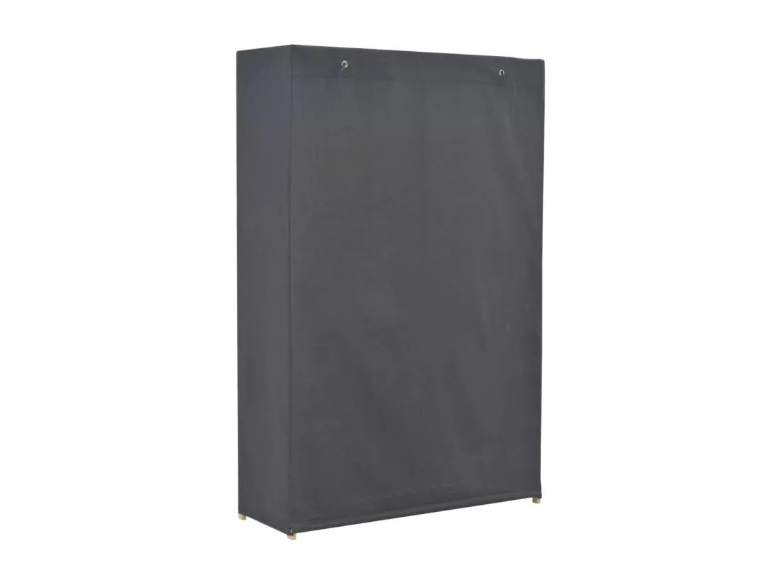 Garde-robe à 3 niveaux Gris 110 x 40 x 170 cm Tissu