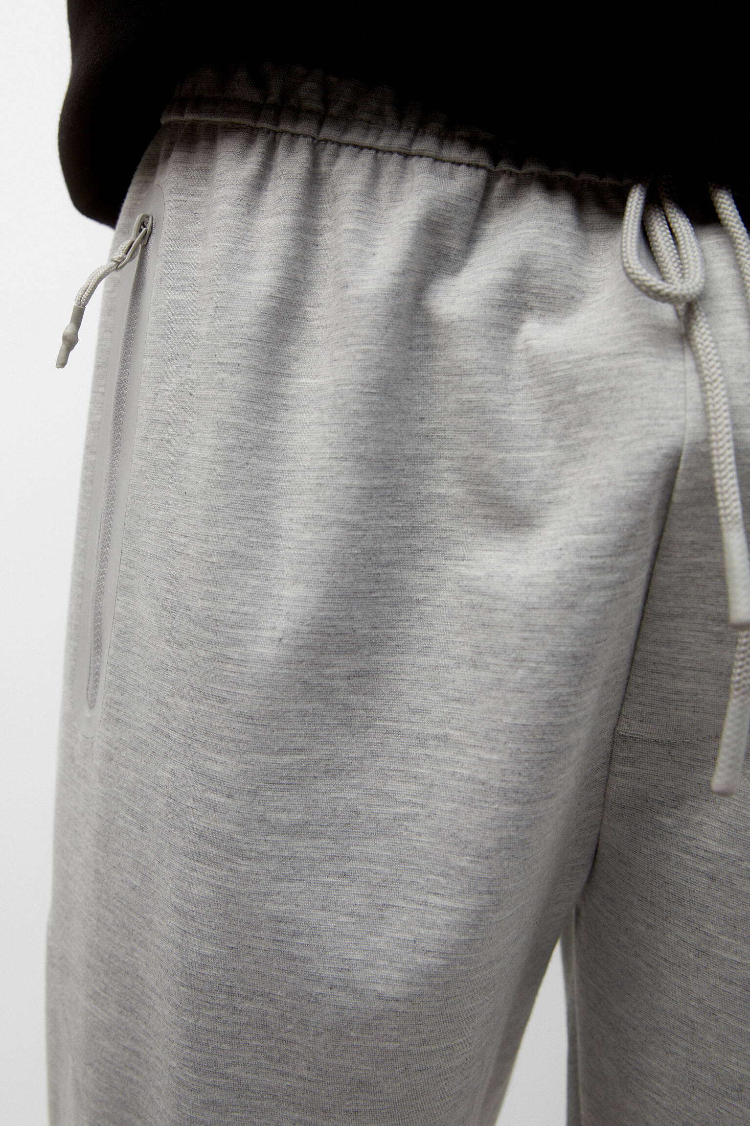 Calça jogger STWD com zíperes - cinza claro