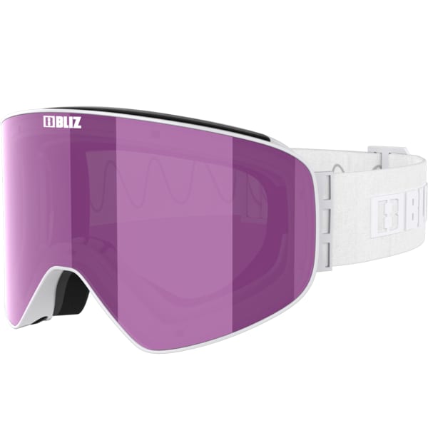 Masque de ski BLIZ FLOW MATTE WHITE/SMOKE PINK
