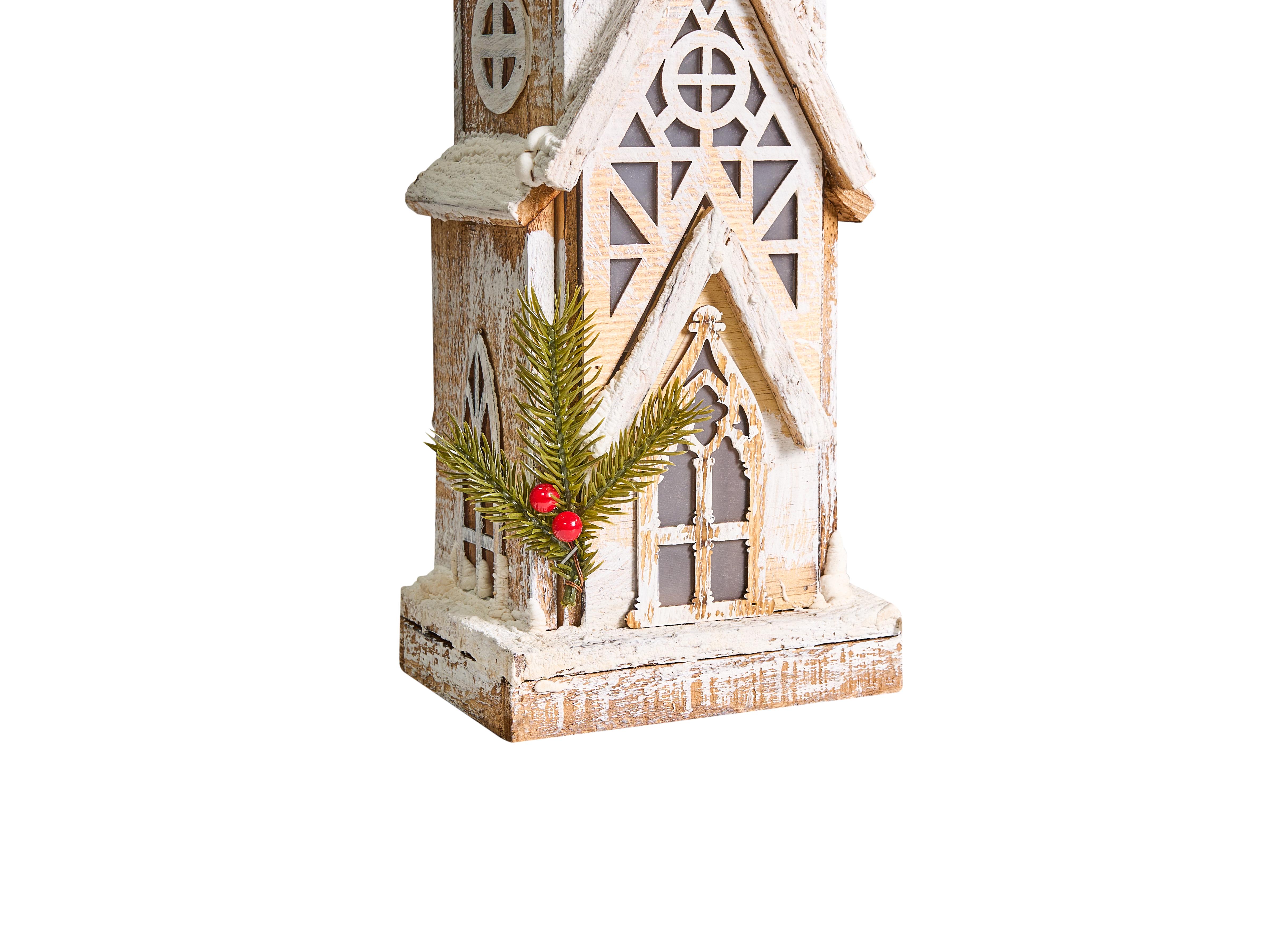 Kerstdecoratie LED NASIJARVI Huis 85 cm Lichtbruin