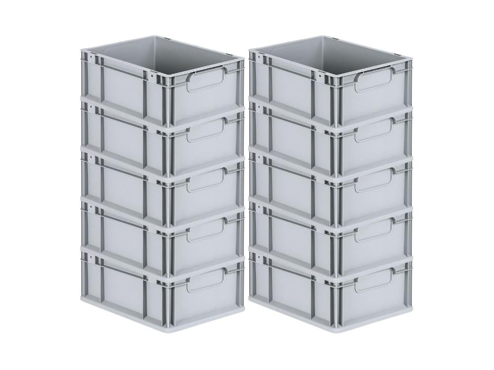 PROREGAL Eurobox Nextgen Economy met handgrepen, gesloten, HxBxD 17 x 30 x 40 cm, 16 liter Euro container, transportbox, stapelbare container