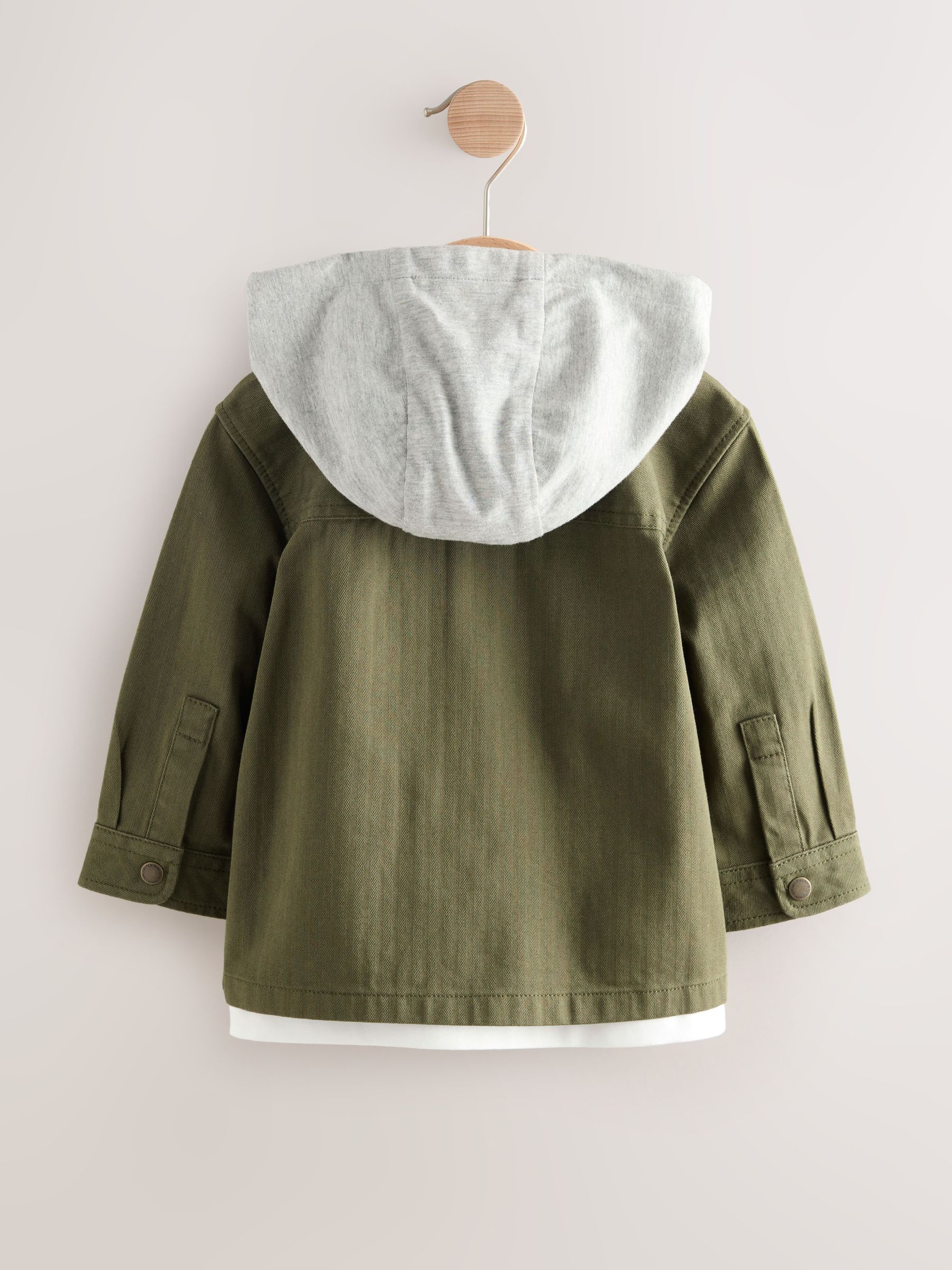Kakigroen - 2 -delig Set van overshirt met capuchon en T-shirt (3mnd-7jr)