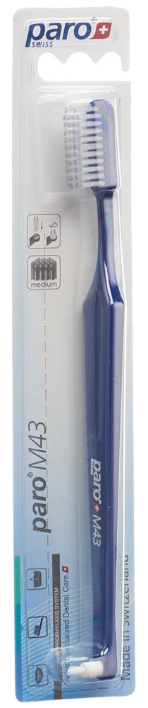PARO Zahnbürste M43 medium 4-reihig mit Interspace 1 Stk