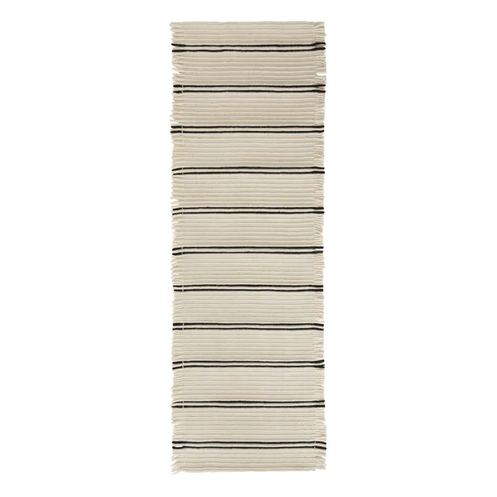 Oyoy Tapis de couloir Putki en laine | Blanc cassé