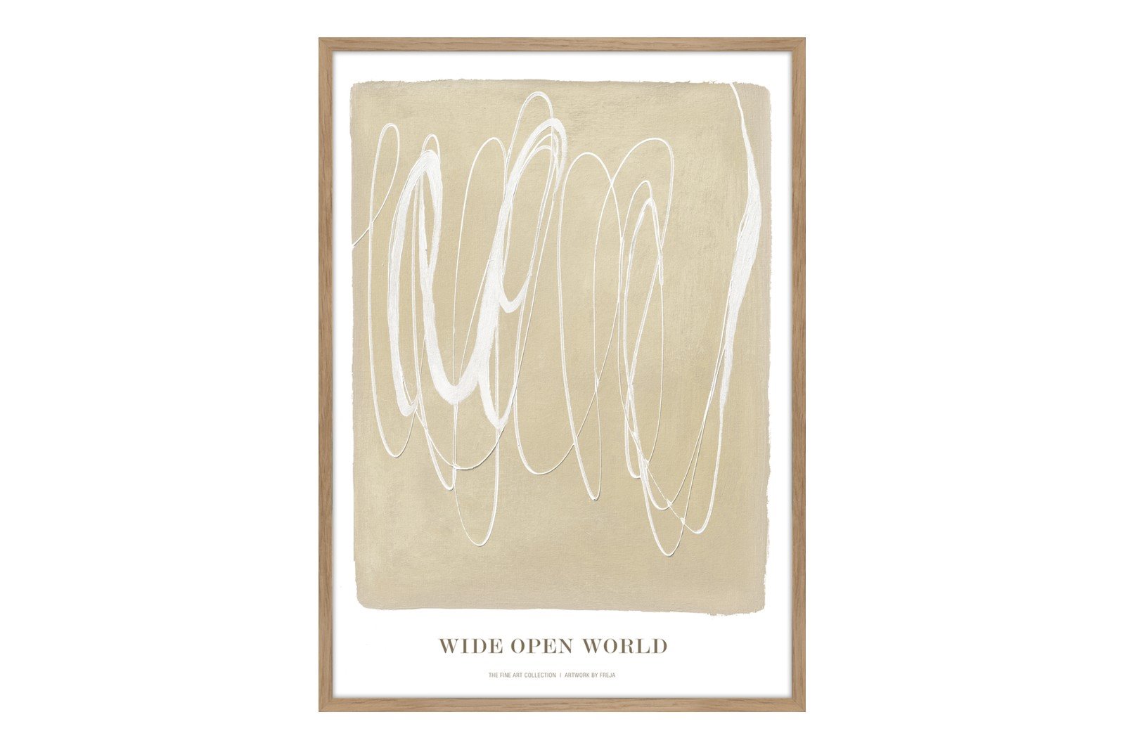 Wide Open World 50x70 cm Oak Frame