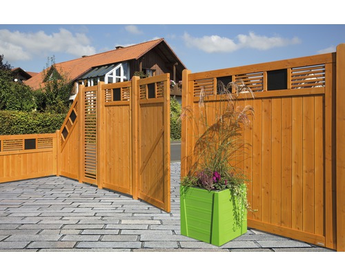 Eindelement Konsta Latina links 90 x 180/90 cm Douglasspar kersenkleurig gebeitst
