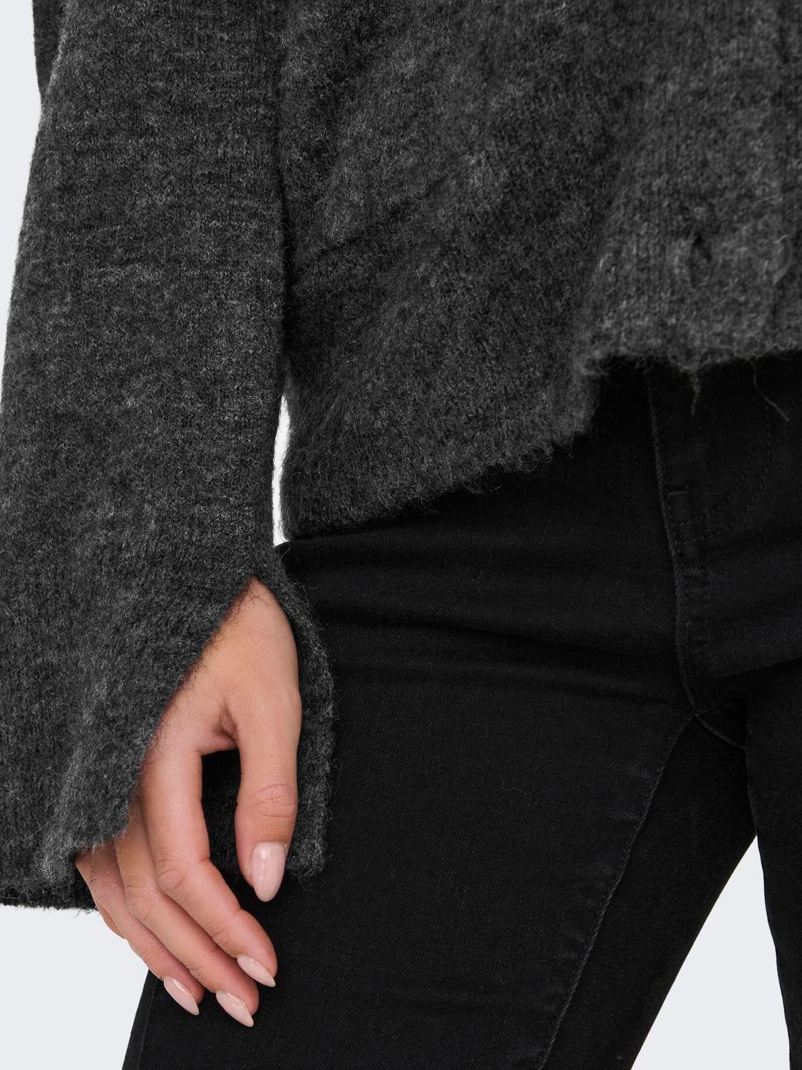 ONLALLISON Strickjacke Dark Grey Melange