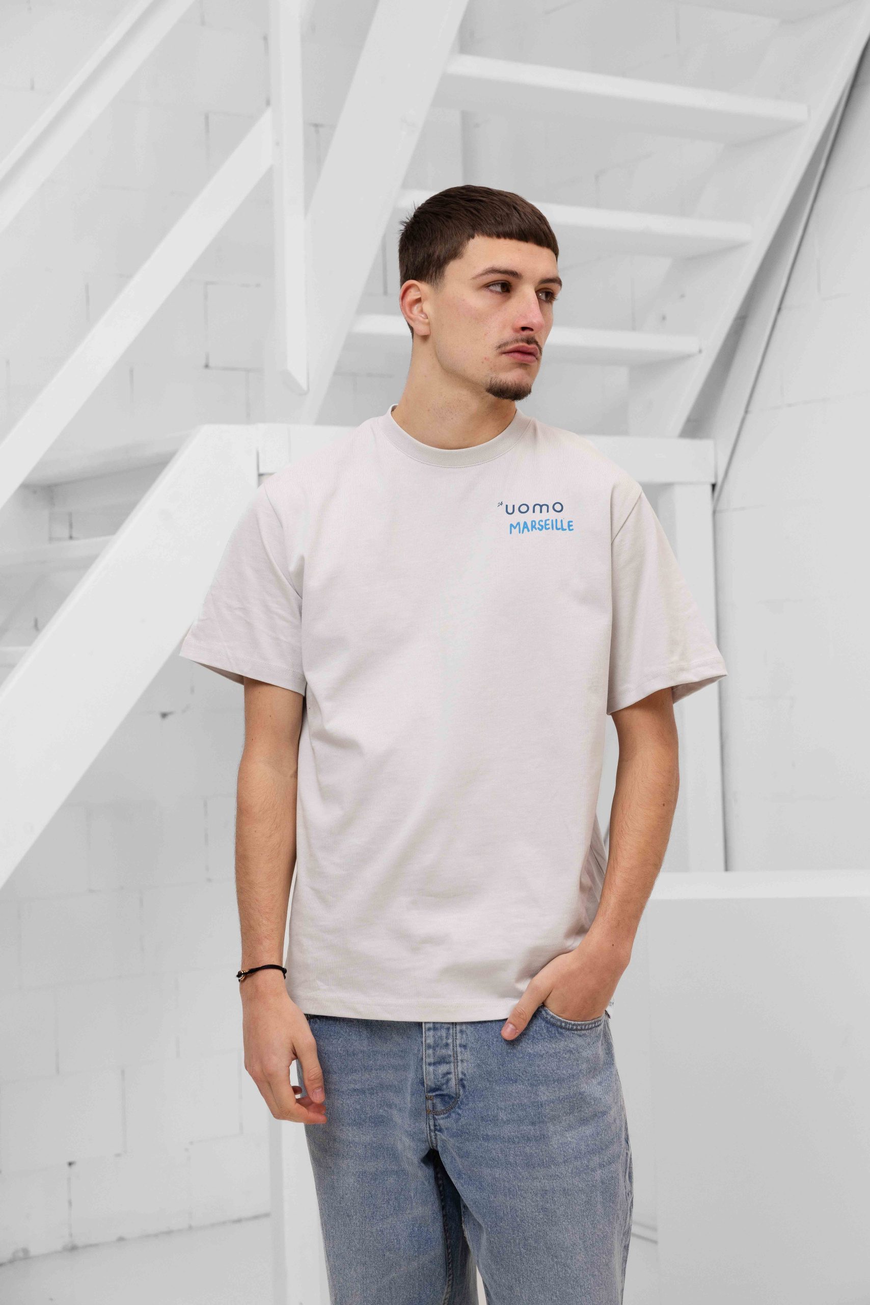24 Uomo Marseille T-Shirt Heren Grijs