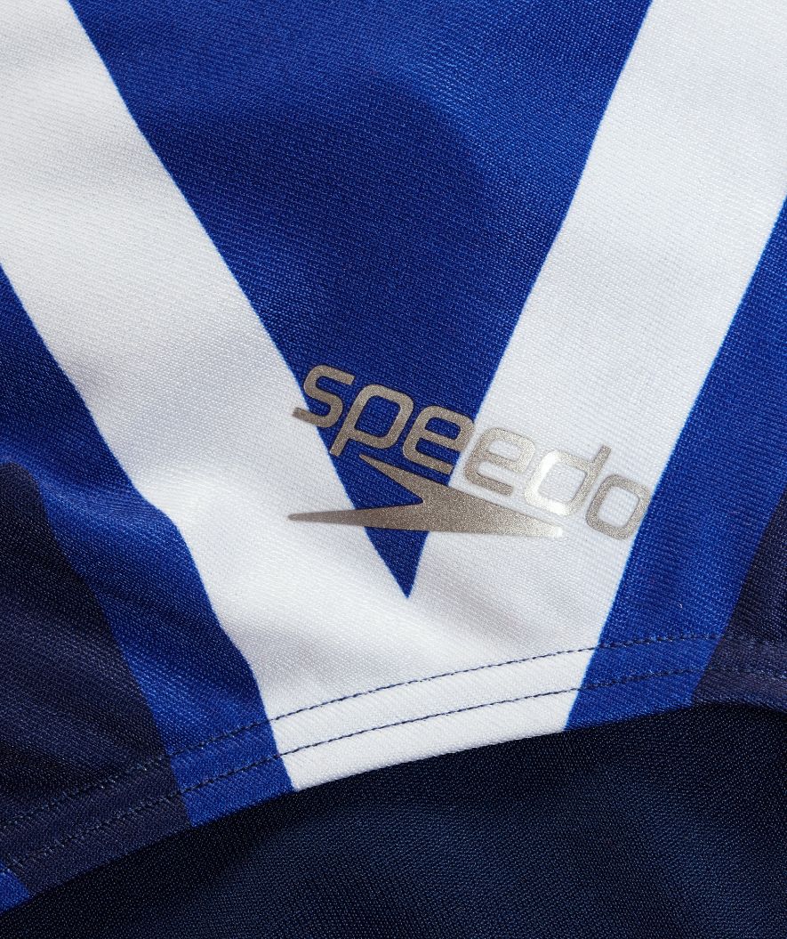 Speedo badedragt til damer - Placement Digital V-Back - Mørkeblå/rød