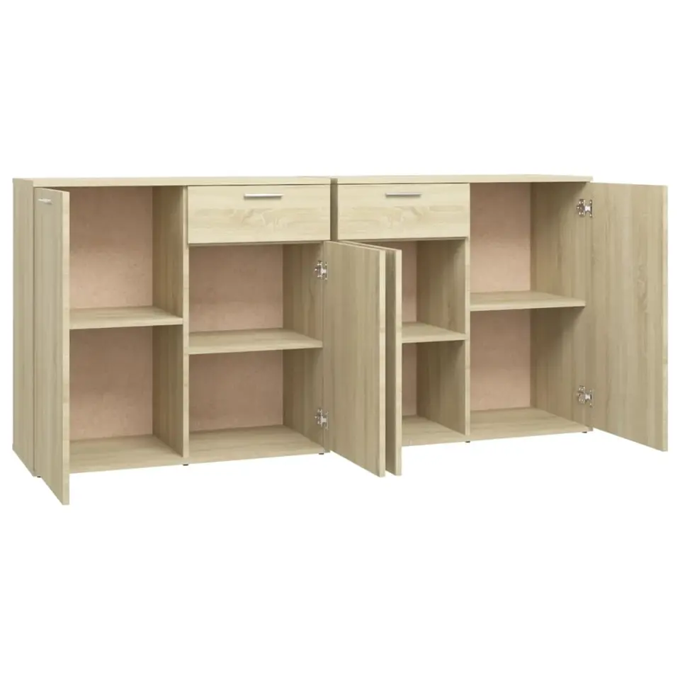 vidaXL - Dressoir - Bruin - Bewerkt hout