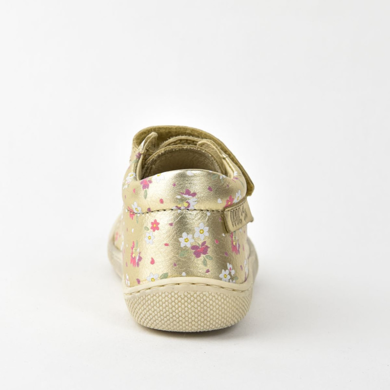 Naturino Naturino Barefoot Amur Velcros Print Soft Flowers Platinium