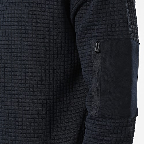 Sweat Col Montant Zippé Black Bleu Marine