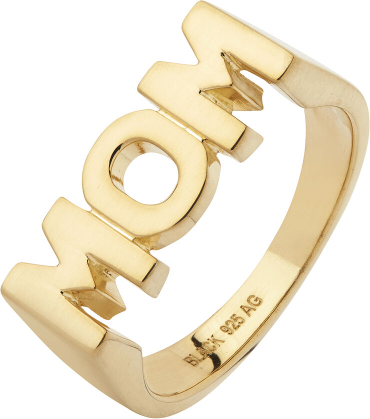 Maria Black Mom Ring Gold