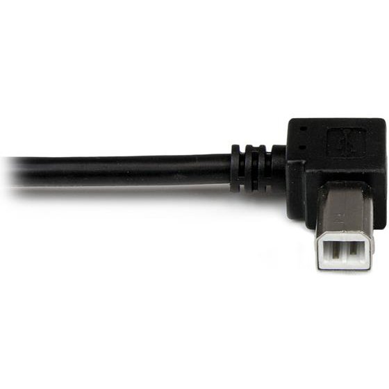 StarTech.com Câble USB 2.0 A vers USB B Coudé à Gauche Mâle / Mâle pour imprimante - 2 m - Noir