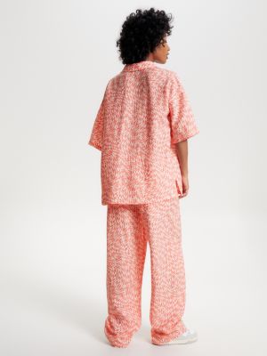 Camisa oversized com estampa psicodélica