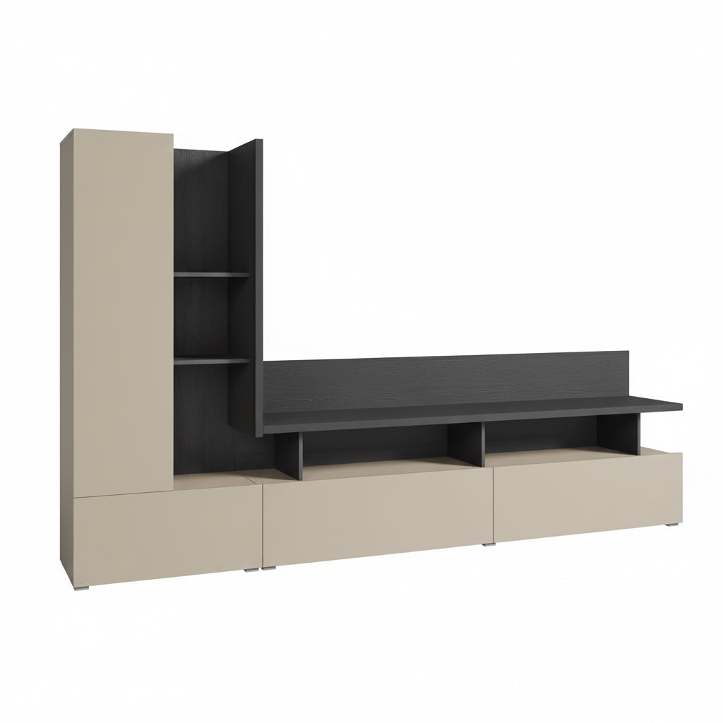 Sekai - Wandmeubel - Beige - 270x40x162 cm