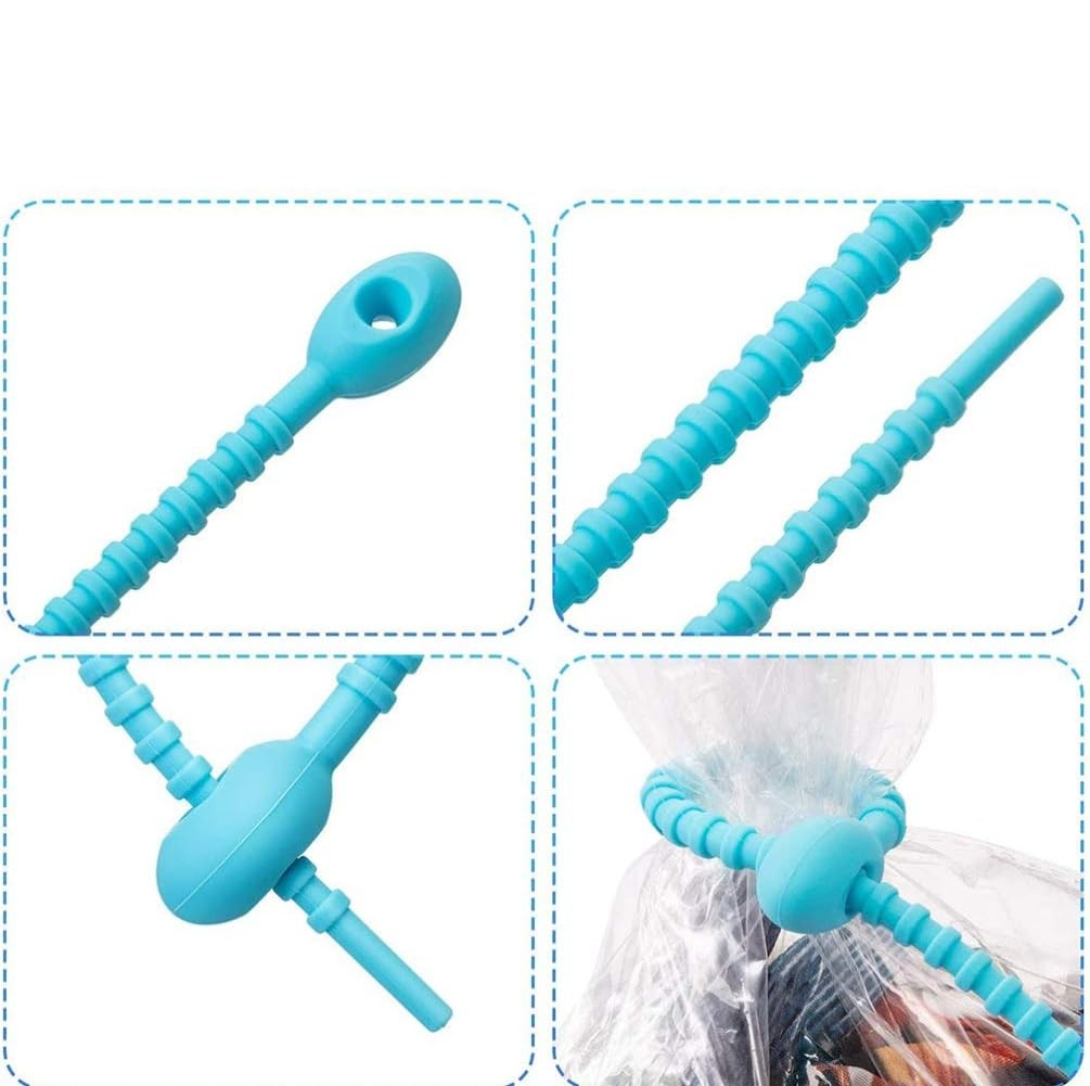 (30er Set) 15cm Wiederverwendbare Silikon Kabelbinder Kabel Organizer Kabel Clip Kabelhalter - Bunt