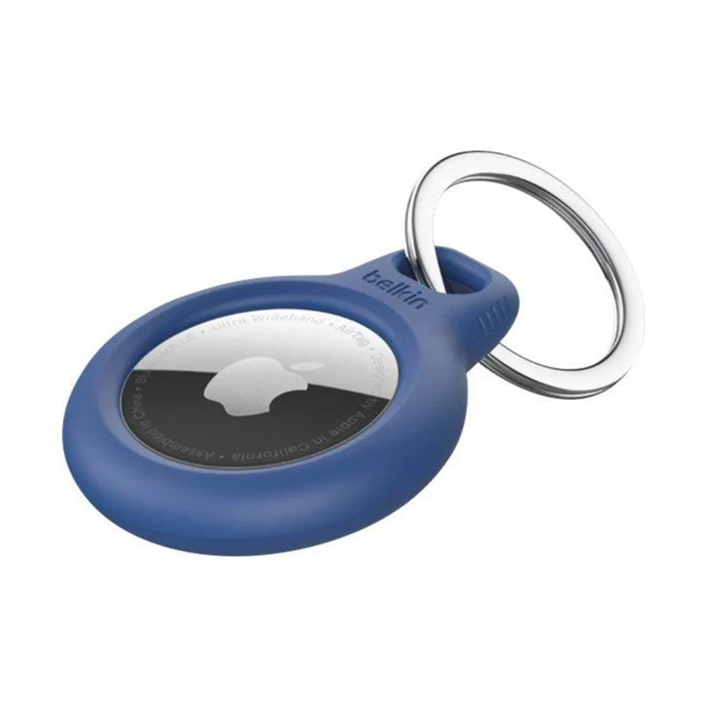 (2er Set) Apple AirTag Anhänger Hardcase Hülle Schlüsselanhänger   Schlüsselring (MSC002btBL) - Blau