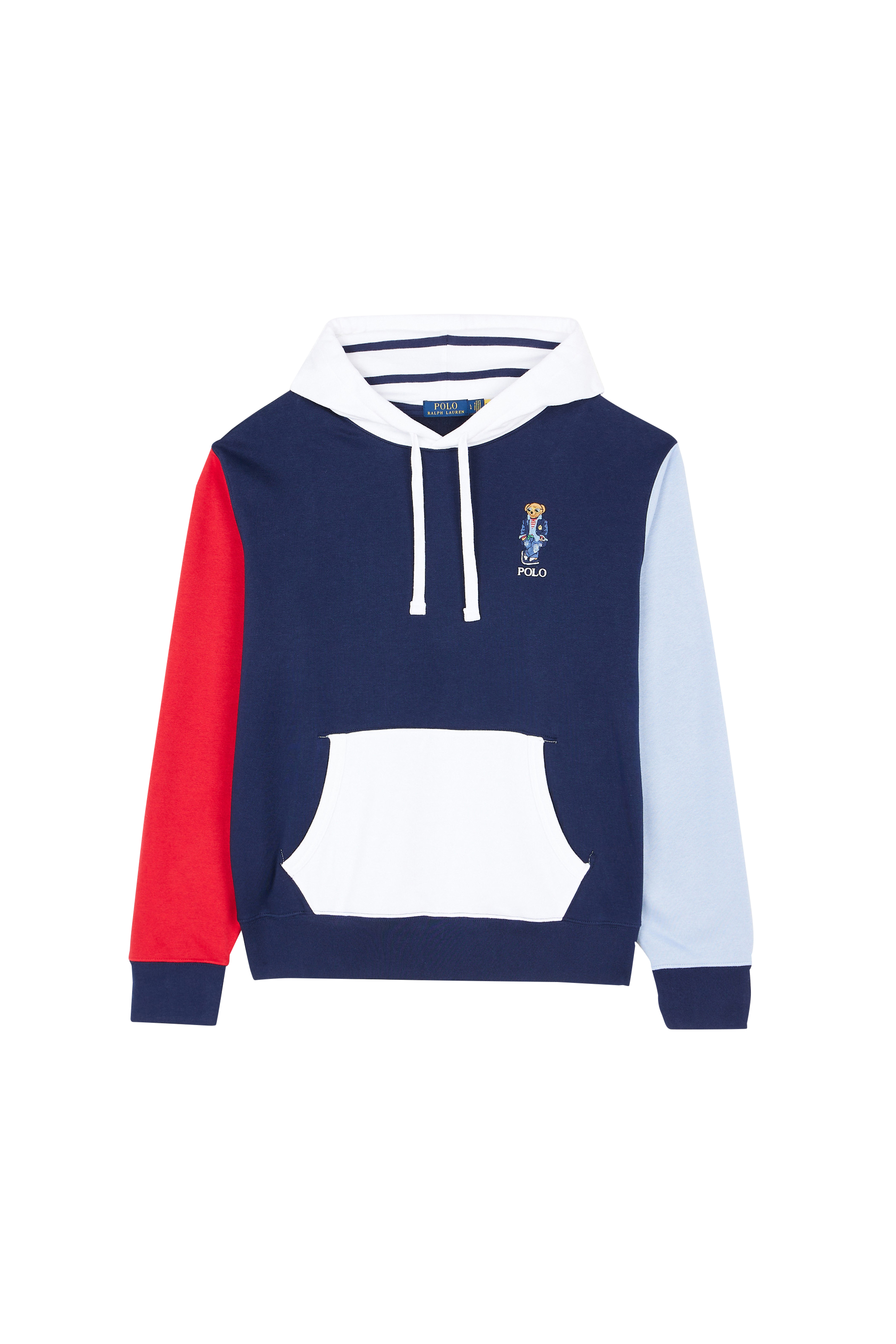 POLO RALPH LAUREN Sweat Polo Bear Color-Blocked Fleece Hoodie Bleu