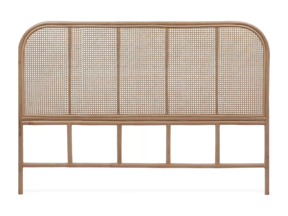 Tête de lit en rotin naturel et cannage. L 160 x P3 x H110cm