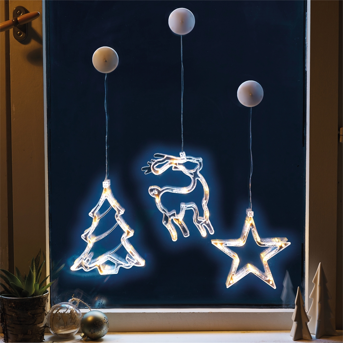 Lot de 3 décorations Noël