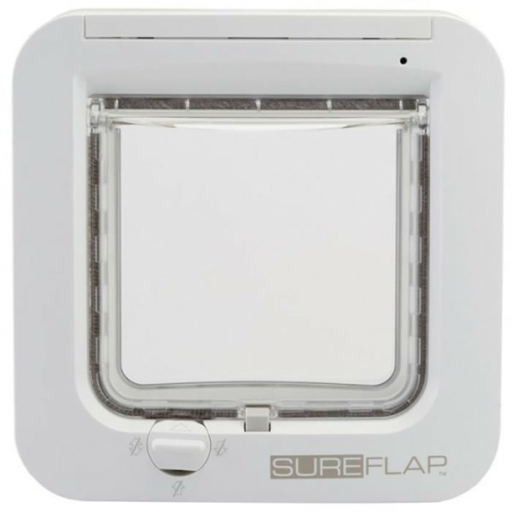 Chatiere a puce électronique - blanc - 142 mm x 120 mm (mémorisation d'un maximum de 32 puces)