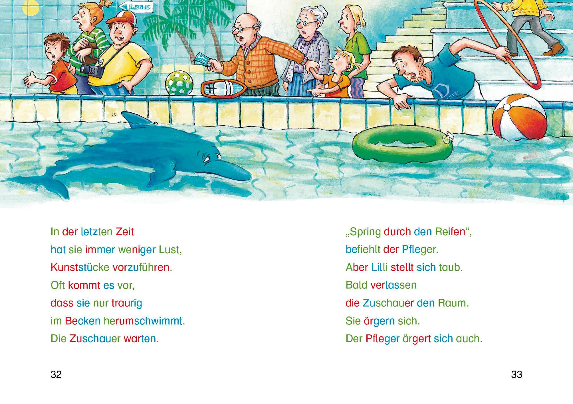Silbengeschichten zum Lesenlernen - Delfingeschichten