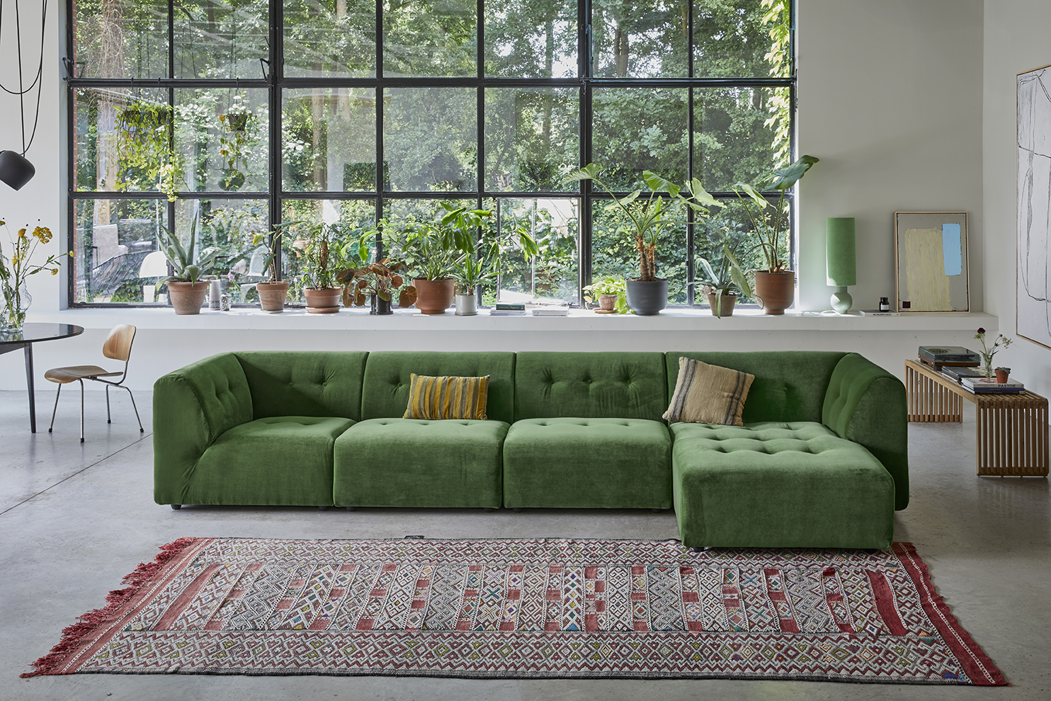 Bank Vint element rechts royal velvet green
