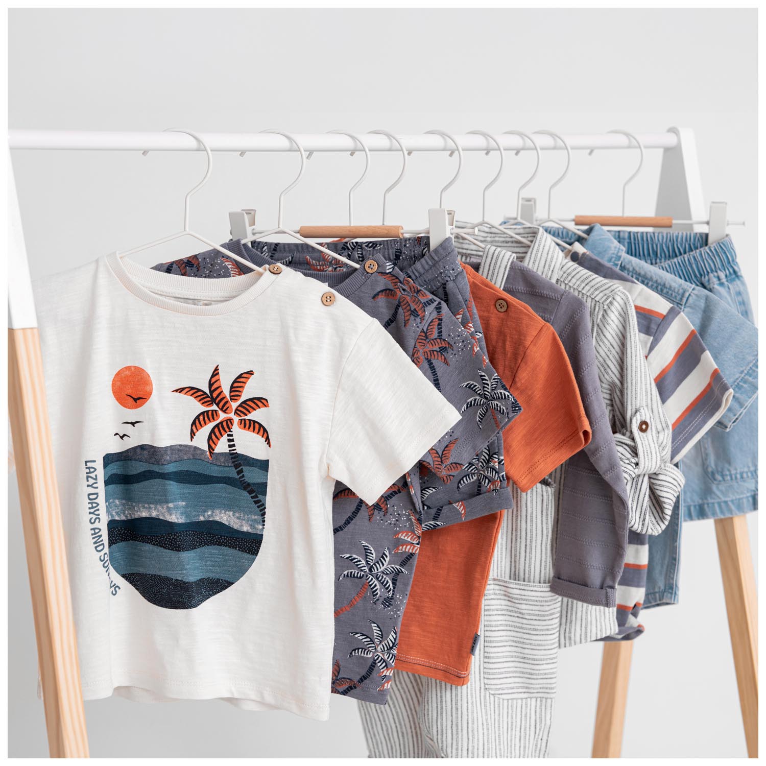Prénatal peuter T-shirt korte mouwen strepen multi