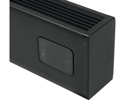Convector EUROM Alutherm 112,5 x 21 cm 2000 W zwart